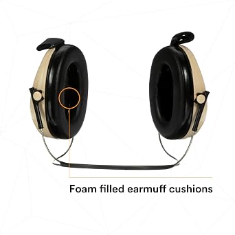 3M PELTOR Hearing Protection Optime 95 Earmuffs, Adjustable Earcups, E-A-Rfit Compatible, Stainless Steel
