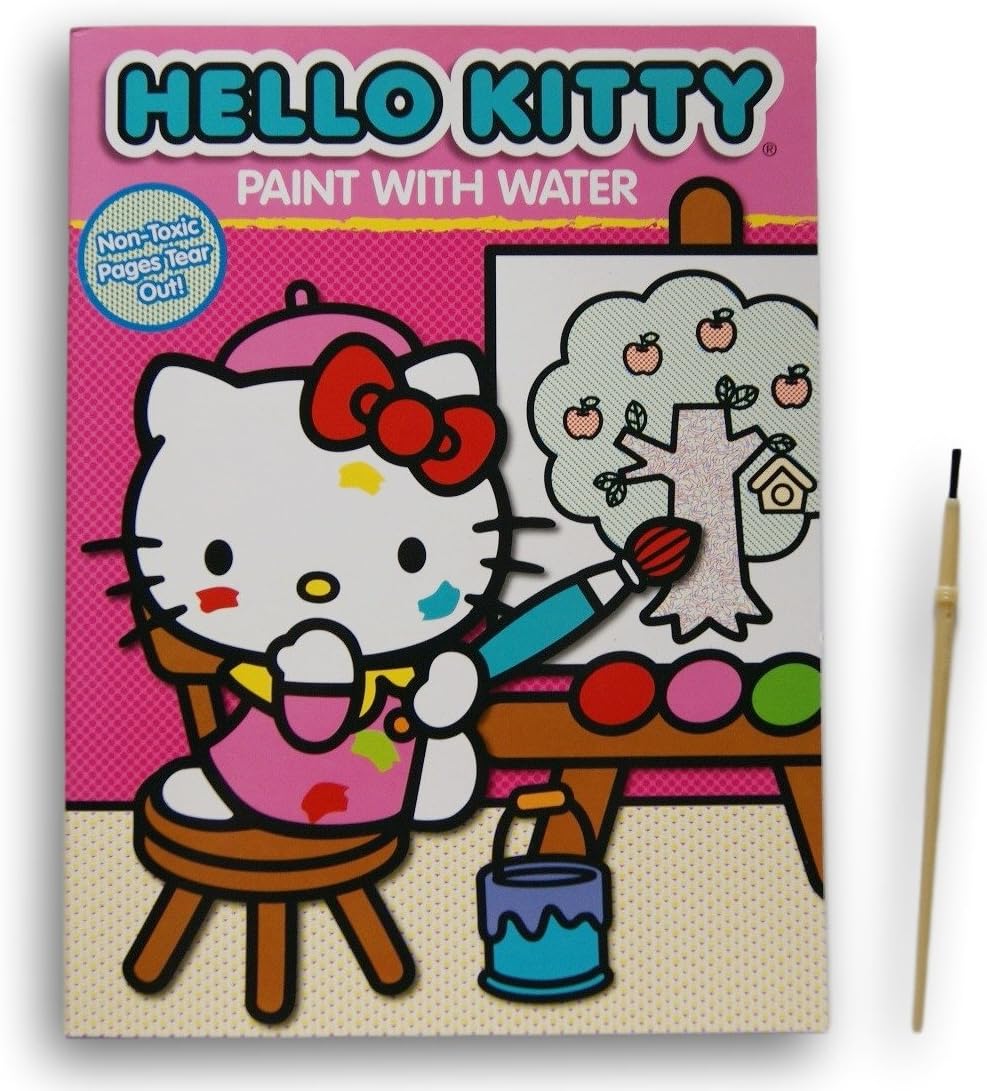 Rovio Books Hello Kitty Paint with Water Book and Paint Brush - 8 x 10.5