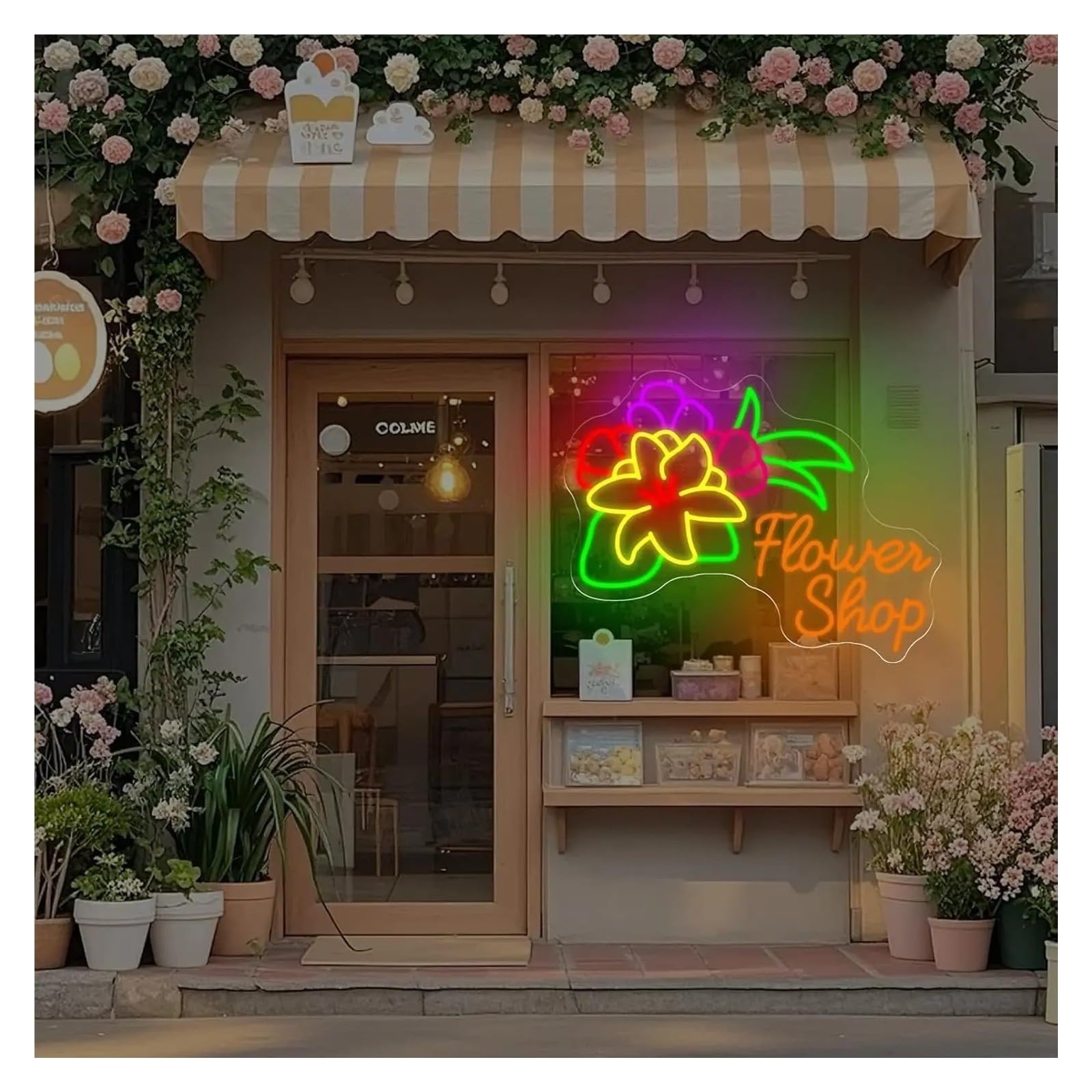 Insegna al Neon ﻿ Insegna Al Neon Del Negozio Di Fiori