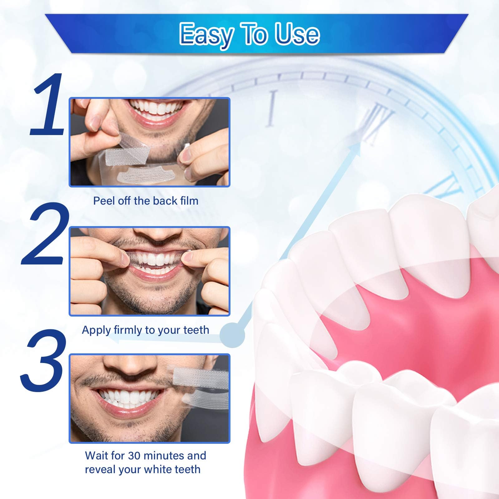 sbiancante denti professionale strisce sbiancanti denti - 28 striscia sbiancante denti striscie sbianca denti 14 Sessioni sbiancamento denti whitening strips Sicuro per Denti Smalto