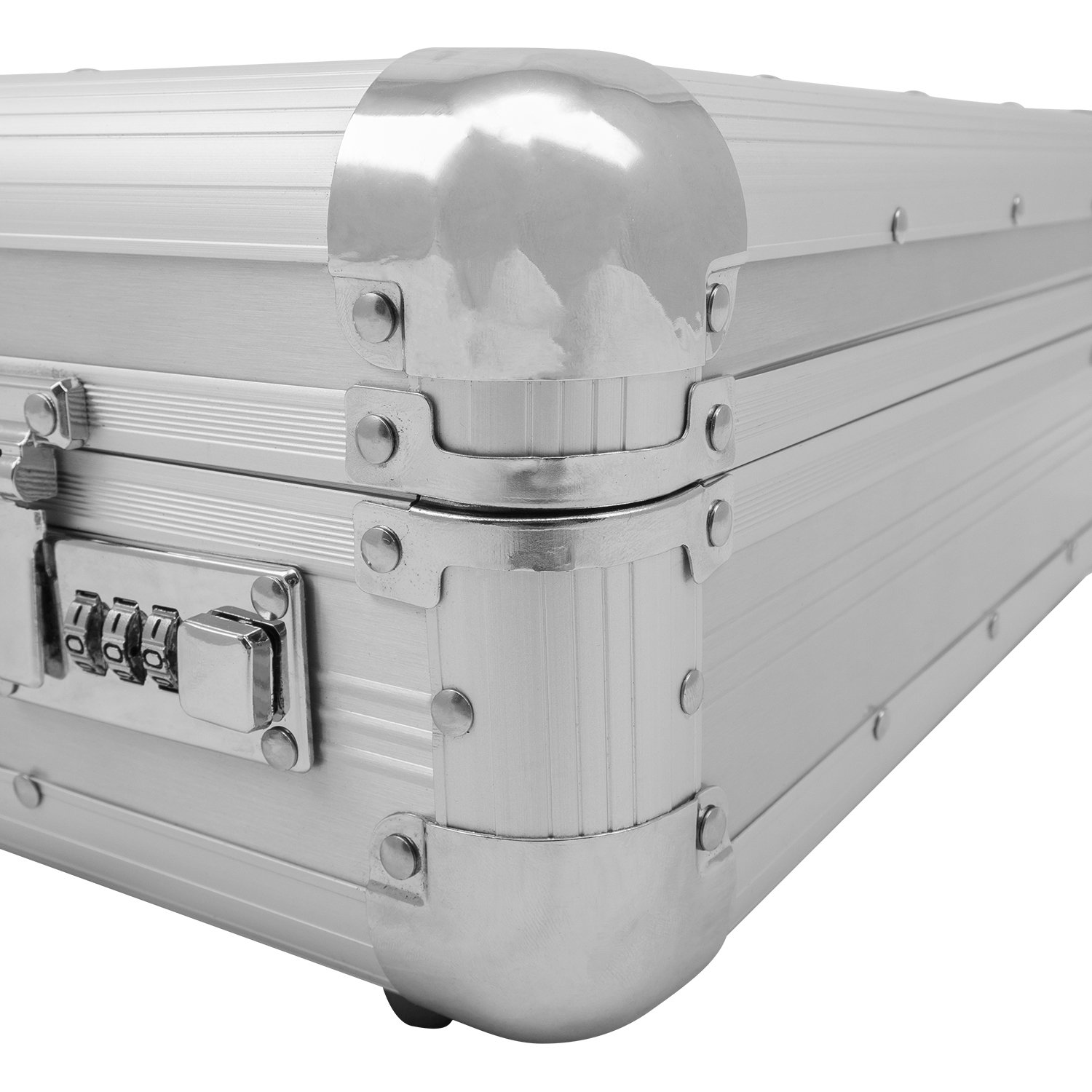 anndora Aktenkoffer Aluminium Attaché Koffer Silber - Zahlenschloss abschließbar