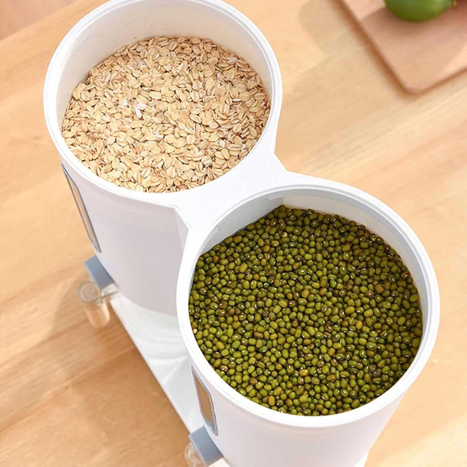 Rice Dispenser – Household Dry Food Container | Airtight Grain Storage Box | Kitchen Cereal Organizer, Large Capacity Rice Keeper, moistures-proof Bean Holder, Pantry Bulk Storage, Sealed Food Bin