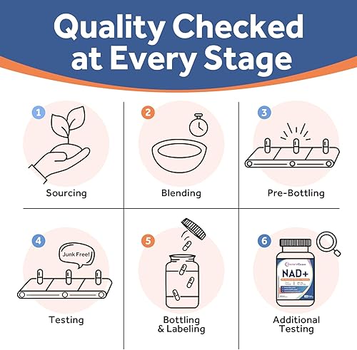 Miniatura 8 de Doctor's Recipes Suplemento NAD+, ribósido de nicotinamida, resveratrol, alternativa NMN para antienvejecimiento, con glicinato de magnesio y