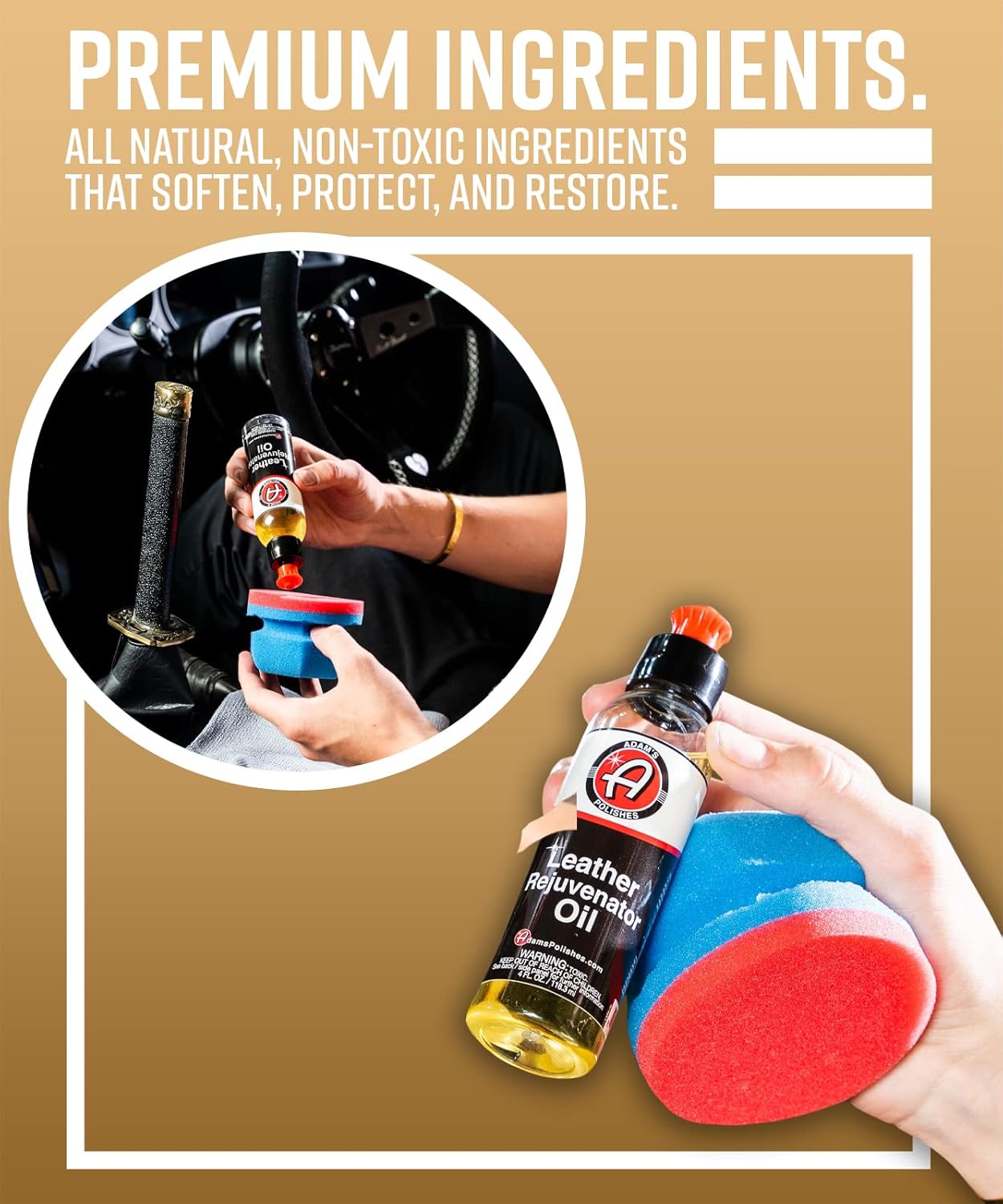 Adam's Polishes Leather Rejuvenator Oil (4oz) - Cleans, Hydrates, Protects All Leather Types, Colors, & Ages - Non Sticky, Non Greasy, & Non Silicone - Image 6