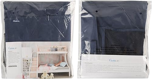 Miniatura 239 de Surblue - Organizador de cama colgante para mesita de noche, bolsa de almacenamiento, bolsillo para literas y camas de hospital, dormitorios Z-Zebra