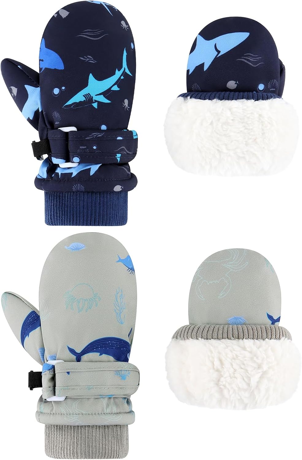 Toddler Snow Gloves Toddler Waterproof Mittens Kids Ski Gloves Fleece Lined Kids Mittens Winter for Boys Girls