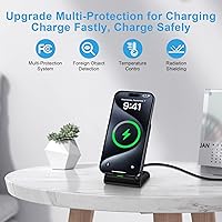 Vista 2 de Google Pixel 9 Wireless Charger Stand Fast Charging for Pixel 10 Pro XL 10A 9A 9 Pro XL Fold 9 8A 7A 8 7 6 Pro,15W Phone Wireless Charger Station
