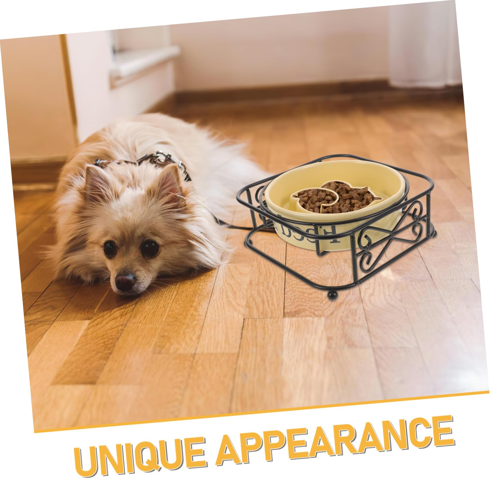 ibasenice Gamelle Surélevée pour Chien Gamelle Anti-glouton Céramique pour Alimentation Lente avec Fond Stable