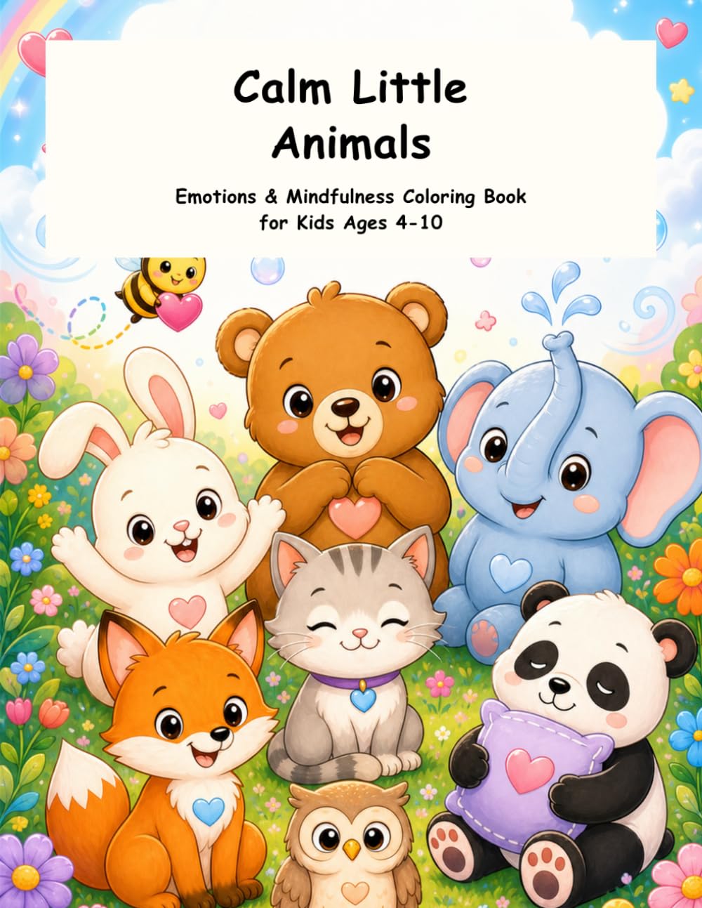 Calm Little Animals: Emotions and Mindfulness Coloring Book for Kids