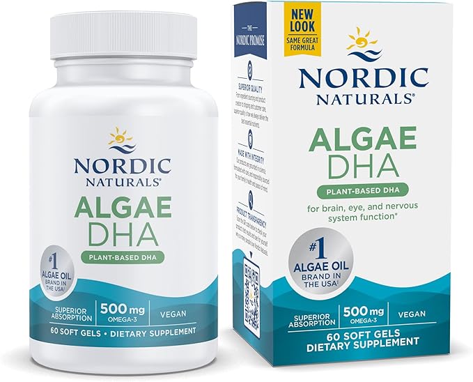 Nordic Naturals Algae DHA 60 Soft Gels 500 mg Omega3