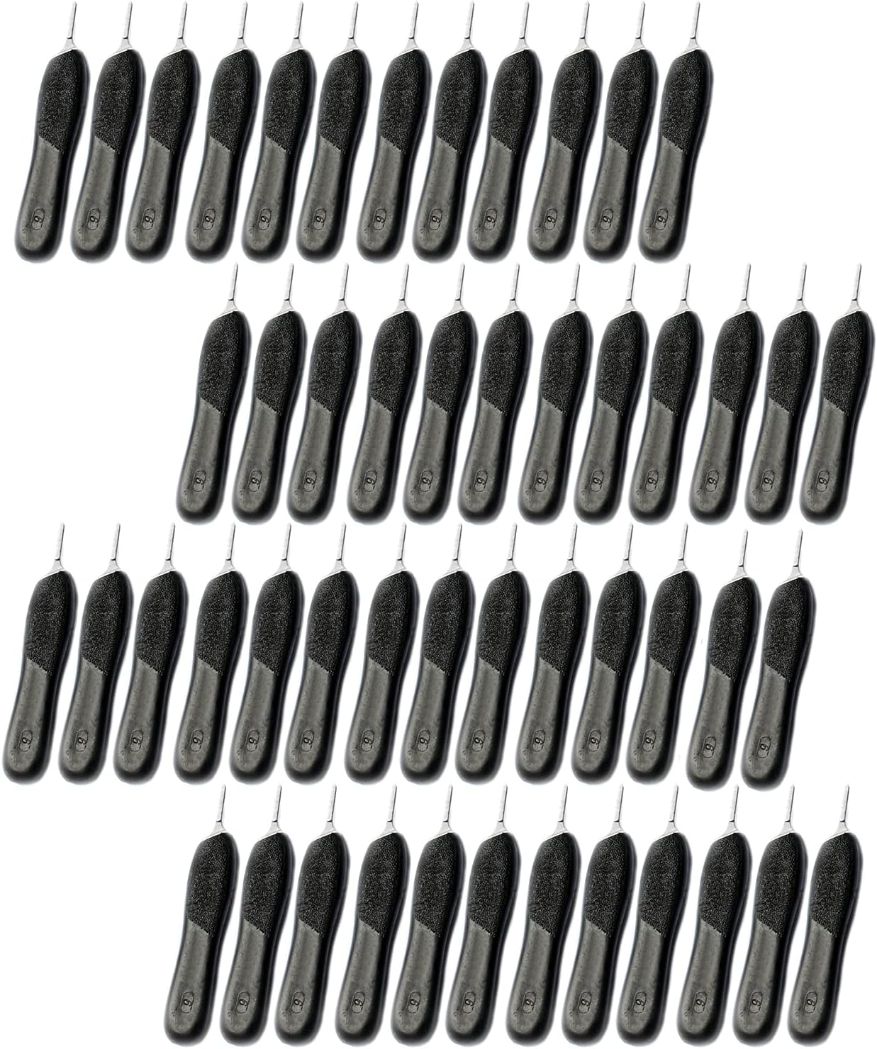 OdontoMed2011 Set of 50 Pieces Scalpel Knife Handle #6 Black Plastic Grip Veterinary, Dental Instruments