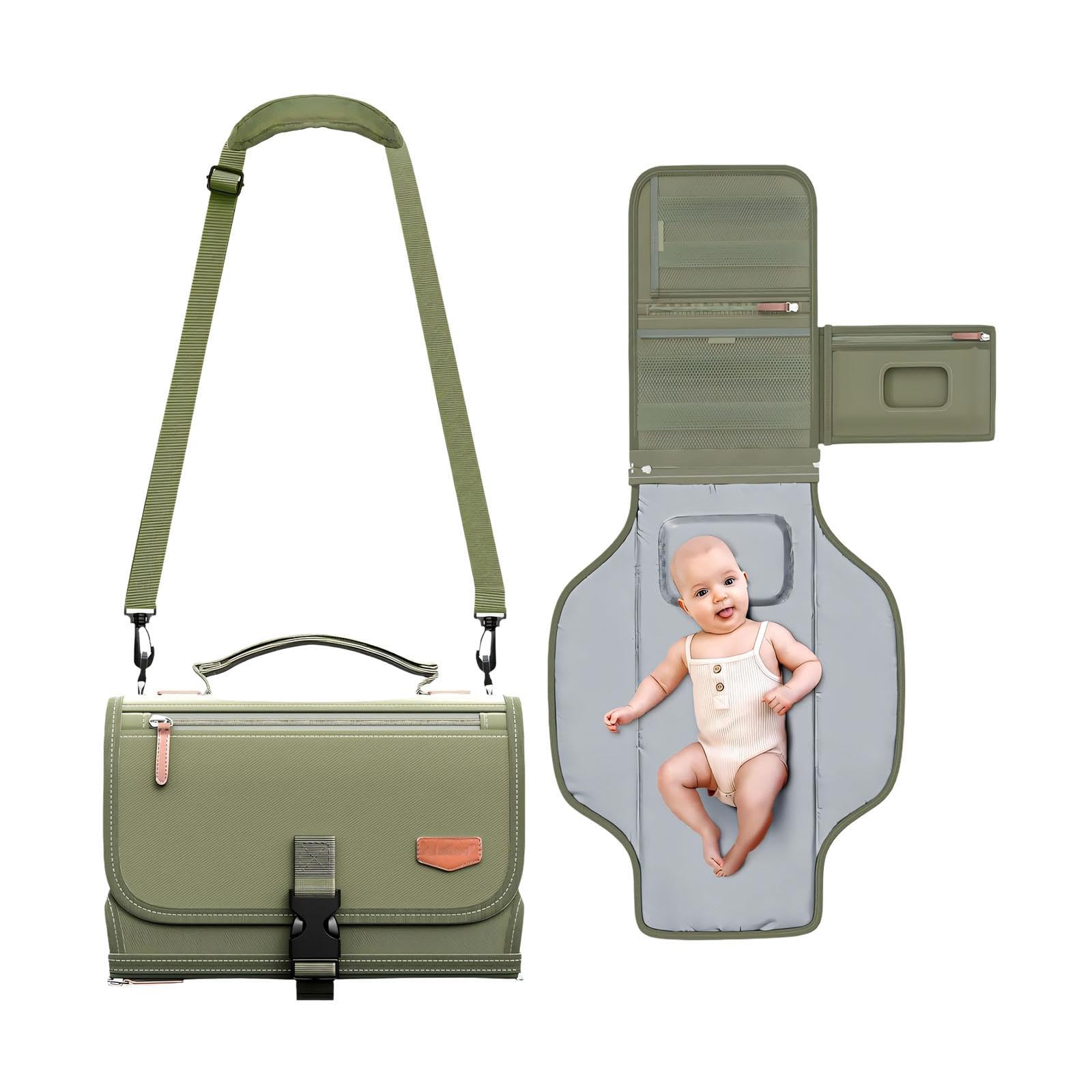 Matelas à langer pliable et léger, design portable pour les parents en déplacement, pour accrocher le matelas à langer
