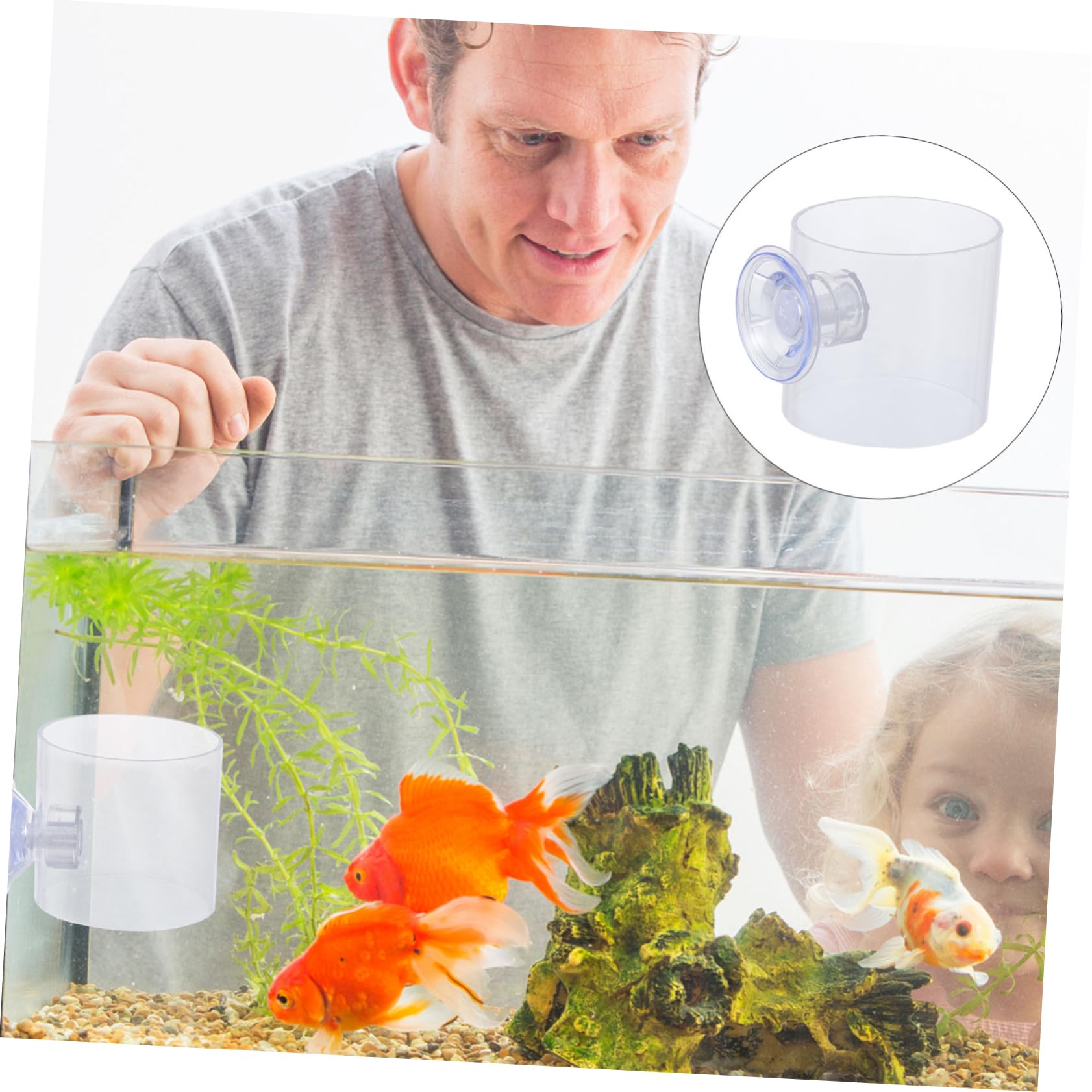 Happyyami 9stücke Fischfutterring Für Aquarien Schwimmende Futterstation Mit Saugnäpfen Für Tropische Fische Futterverschwendung Und Wasserverunreinigung Und Transparent