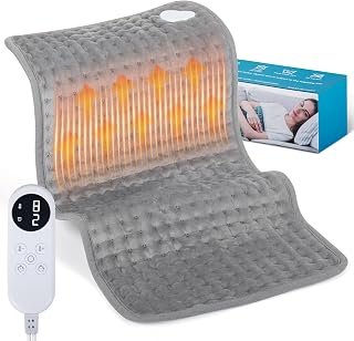 Heating Pad for Pain Relief, 12"x24" Electric Heat Pad with 9 Heat Setting | 15 Timers Auto-Off, Fast-Heating, Dry/Moist Heat Therapy, Machine Washable, Heating Pad For Neck, Shoulder, Knees & Cramps