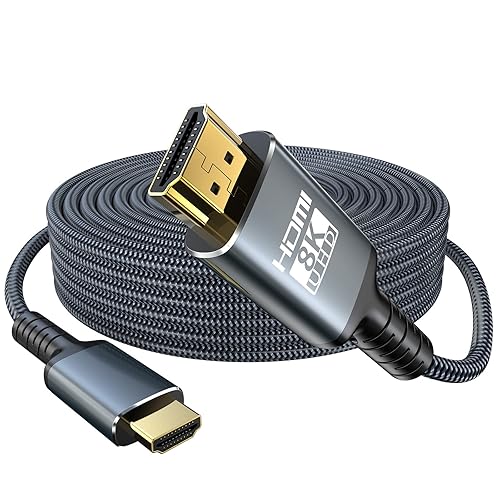 Eareyesail Cable HDMI 2.1 8K de 6 pies, 48 Gbps de ultra alta velocidad para juegos trenzados, compatible con 8K 60HZ4K 120Hz, eARC, HDR dinámico,