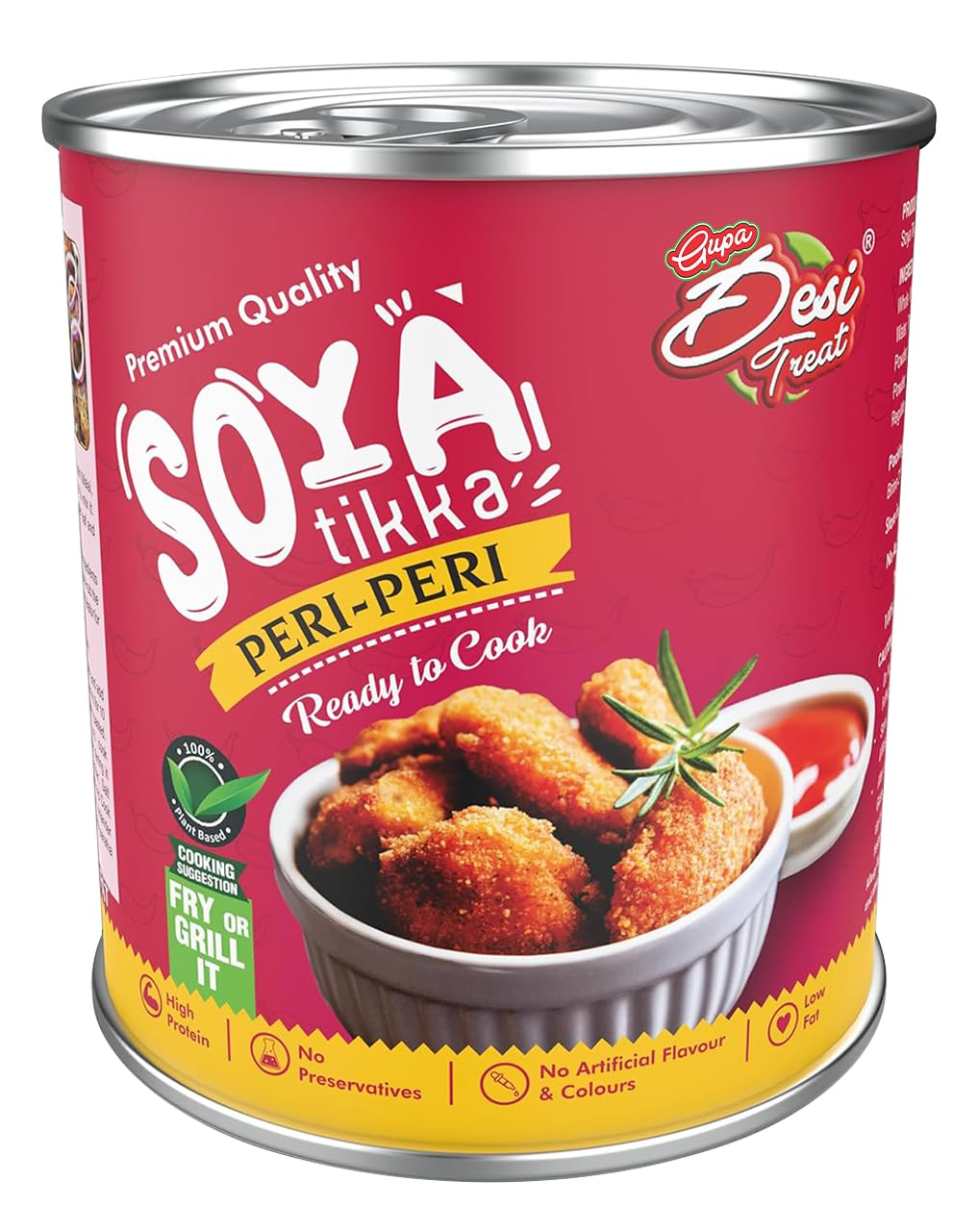 Peri Peri Soya Tikka (Ready to Cook), 800g | Authentic taste | Mixed Herbs and spices | No Preservatives | No artificial flavour