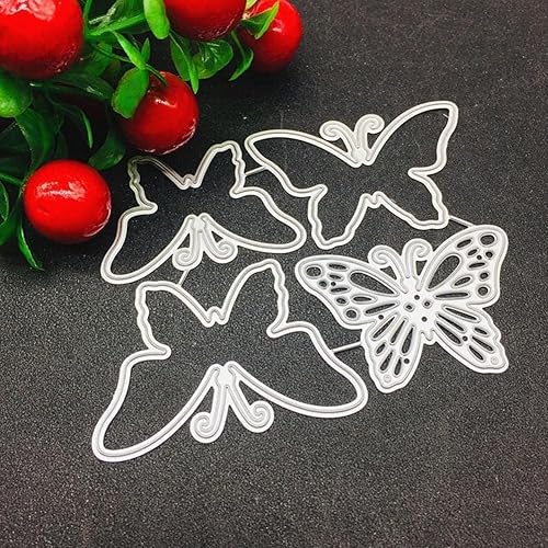 Miniatura 5 de 1 pieza de troqueles de mariposa blanca para hacer tarjetas, troqueles de corte de marco de tira para hacer tarjetas, 3D en capas, invitación de