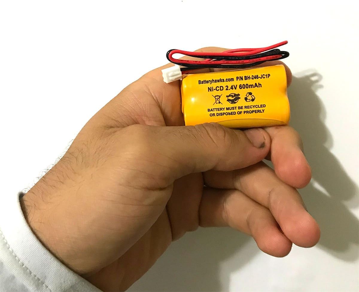 2.4v 400mah BST Battery Replacement Exit Sign Emergency Light Exitronix 10010036 Lithonia 10010034 Interstate NIC1394 BEL-179 2.4v 400mah 2.4v 800mah (5 Pack)