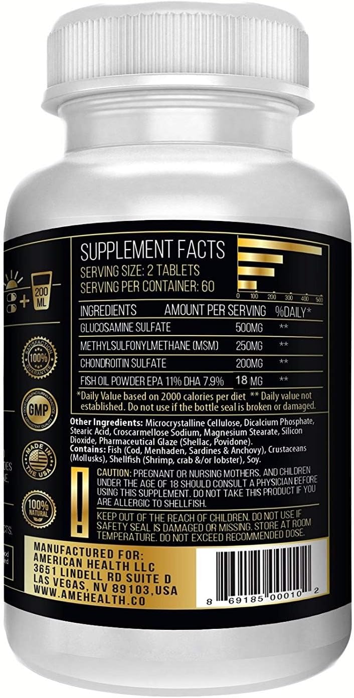 Actif Joint 4-in-1 Fast Relief Maximum Strength, Clinical Formula, 120ct, Made in USA