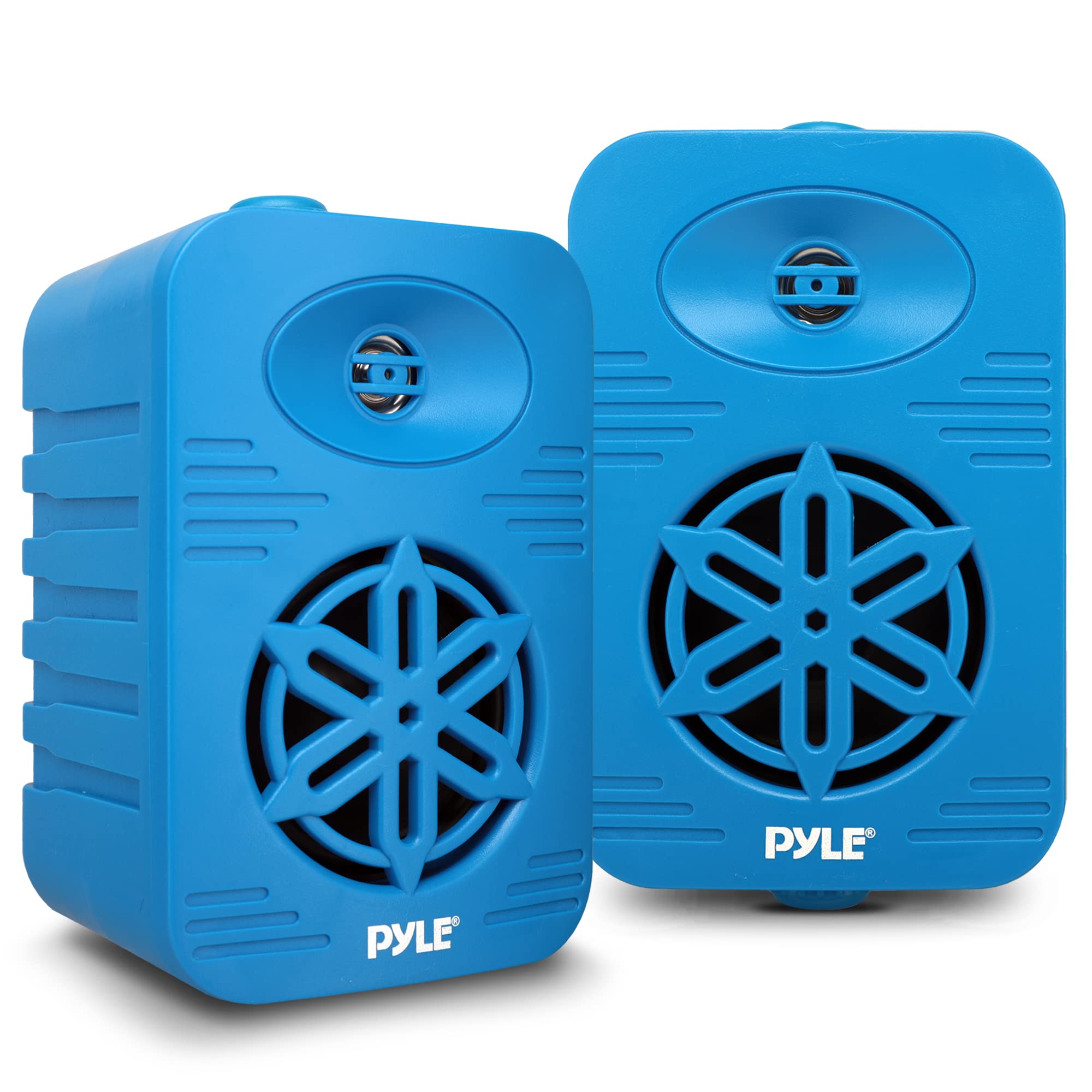 PyleUsa Indoor Outdoor Speakers Pair - 500 Watt Dual Waterproof 5.25” 2-Way Full Range System w/ 1/2” High Compliance Polymer Tweeter - in-Home, Boat, Marine, Deck, Patio, Poolside (Blue) - PDWR55BL