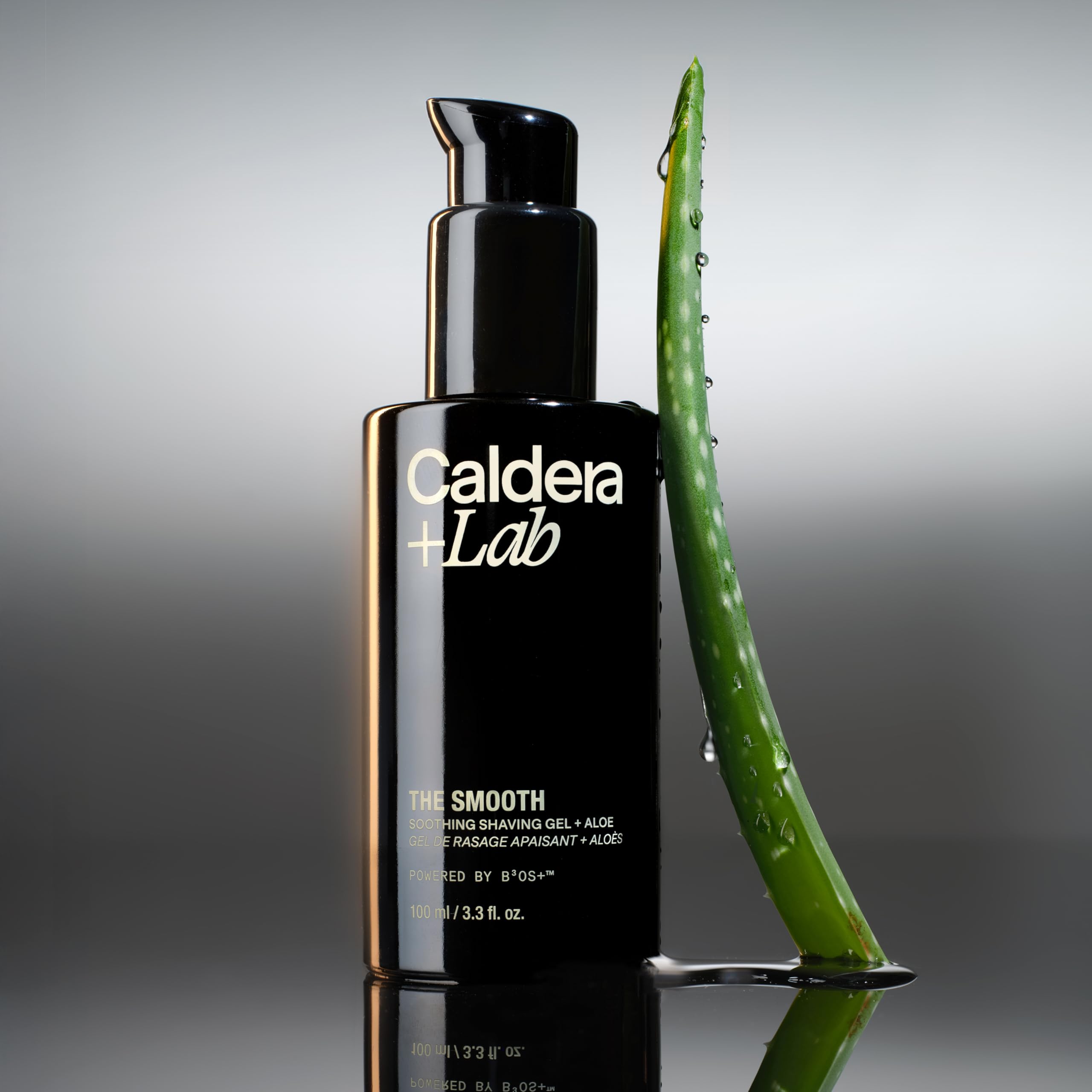 Caldera + Lab Elisir da barba certificato The Smooth, vegano, esfoliante e biologico con sostanze botaniche antiossidanti