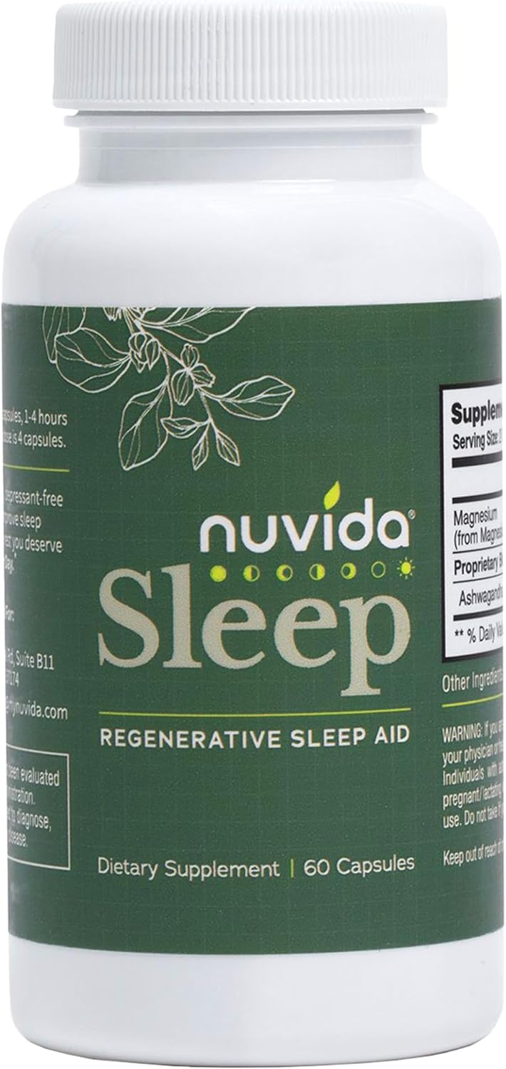 Sleep Regenerative Sleep Aid Restful Nights with No Melatonin | Ashwagandha, L-Theanine, GABA, and Magnesium Glycinate | Non-Habit Forming Sleep Aid for Adults | 60 Capsules – 60 Count Sleep Regenerative Sleep Aid Restful Nights with No Melatonin | Ashwagandha, L-Theanine, GABA, and Magnesium Glycinate | Non-Habit Forming Sleep Aid for Adults | 60 Capsules – 60 Count