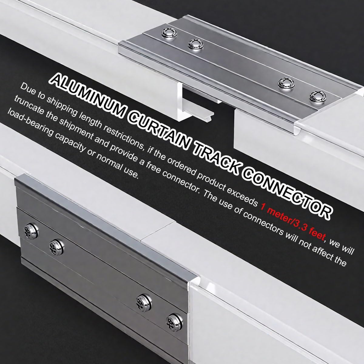Gardinenstange 1-läufig aus Aluminium (weiß) zur Decken- oder Wandmontage, 50-1500 cm Robuste Vorhangschiene für Raumteiler im Wohnbereich, Gardinenschiene mit stummen Rollen(1300cm)