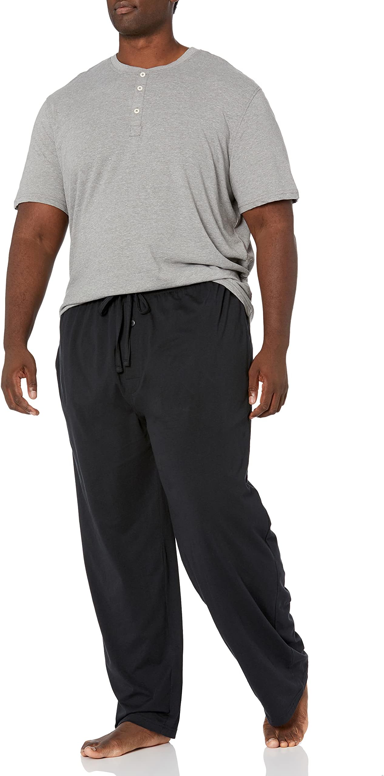 Fruit of the Loom mens 2-piece Jersey Knit Pajama Set