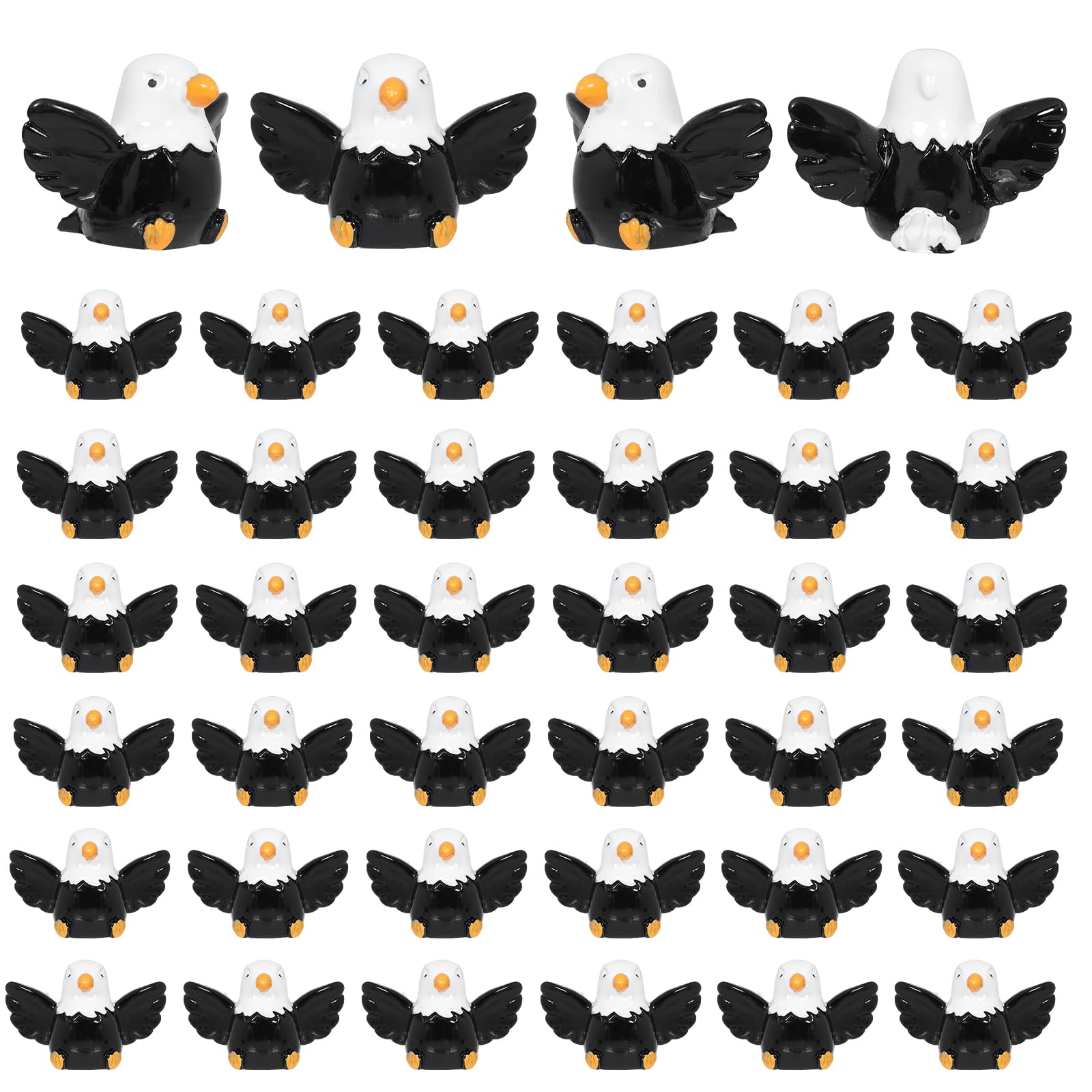 40 Pcs Mini Resin Bald Eagle, Bald Eagle Bird Figurines, Bald Eagle Statues,Wildlife American Bald Eagle Toy Figure for Landscape Decor Cake Topper Party Supplies Birthday Gift-image-24