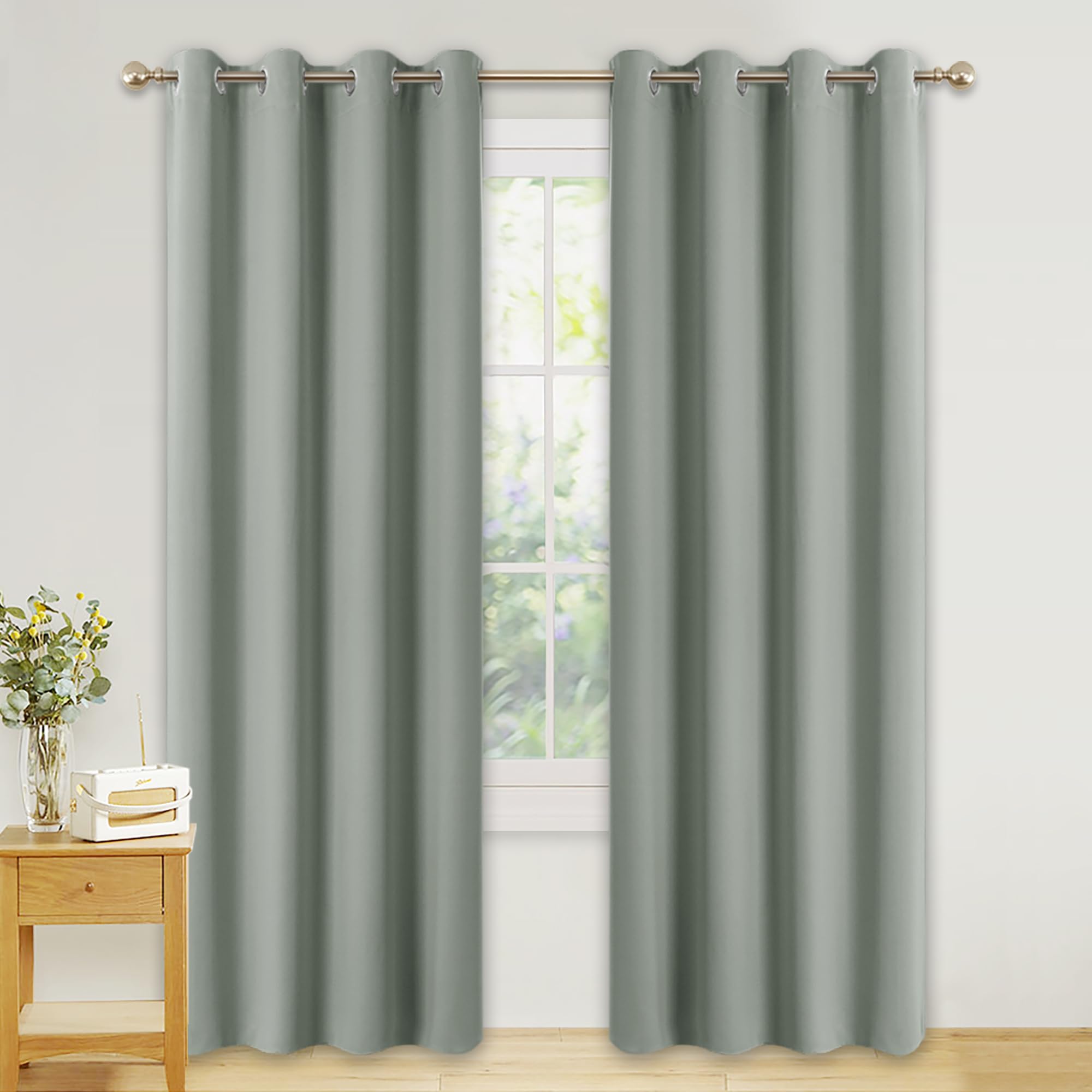 PONY DANCE Thermal Blackout Curtains with Eyelet
