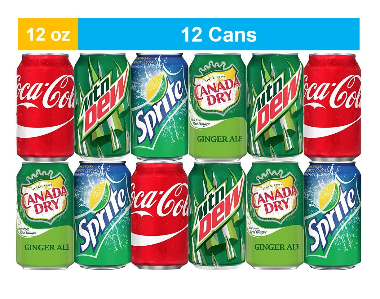 Buy Soda Assorted of CocaCola, ain Dew, Sprite and Ginger Ale. Restock