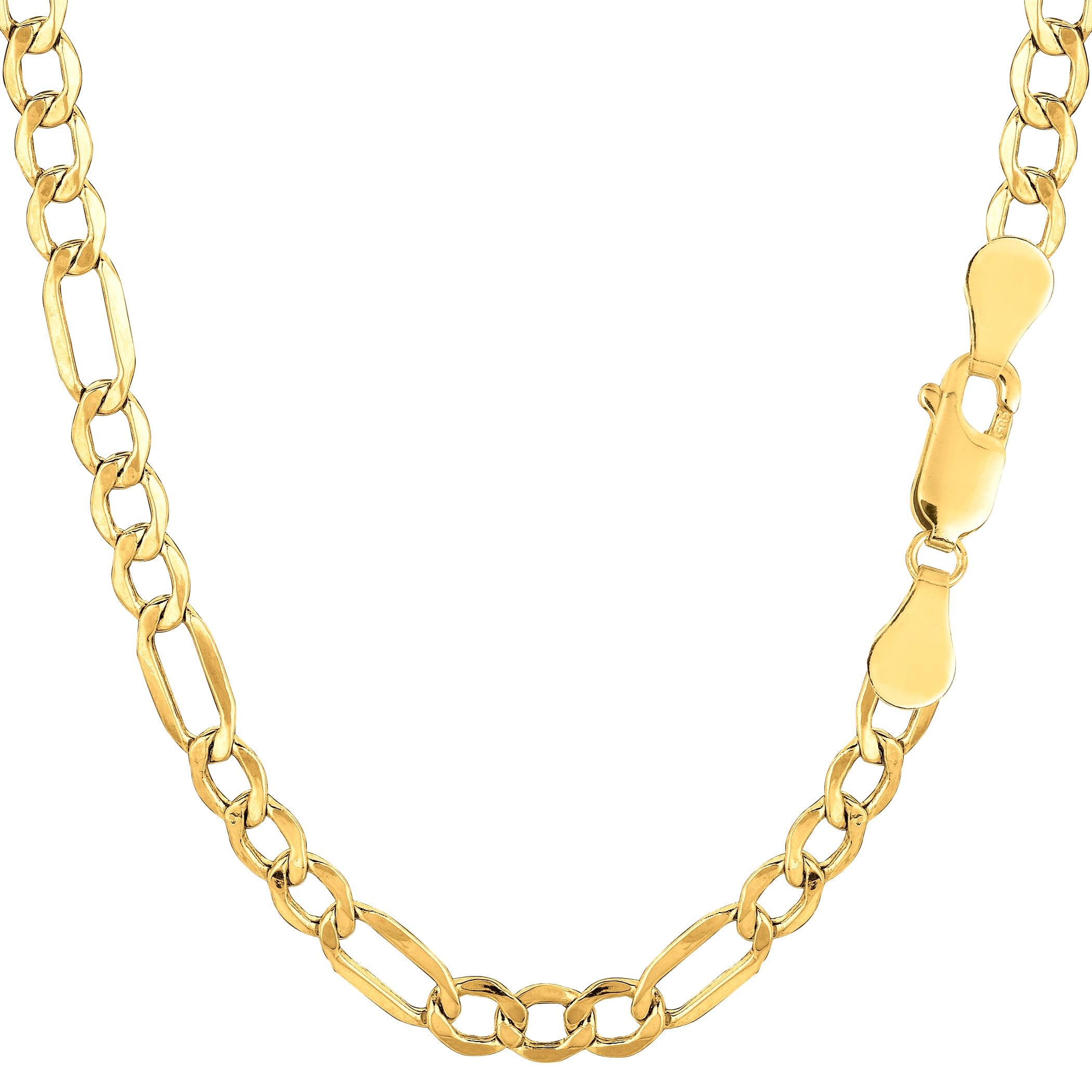 Collana America Corda Fune Girocollo 40 cm in oro Giallo 750 18 kt Spessore 2 mm
