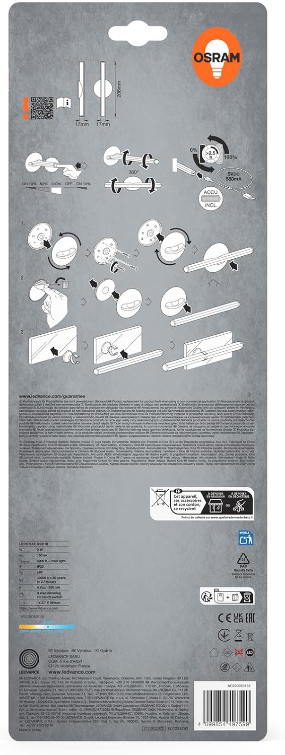 Installation steps for OSRAM LEDSTIXX