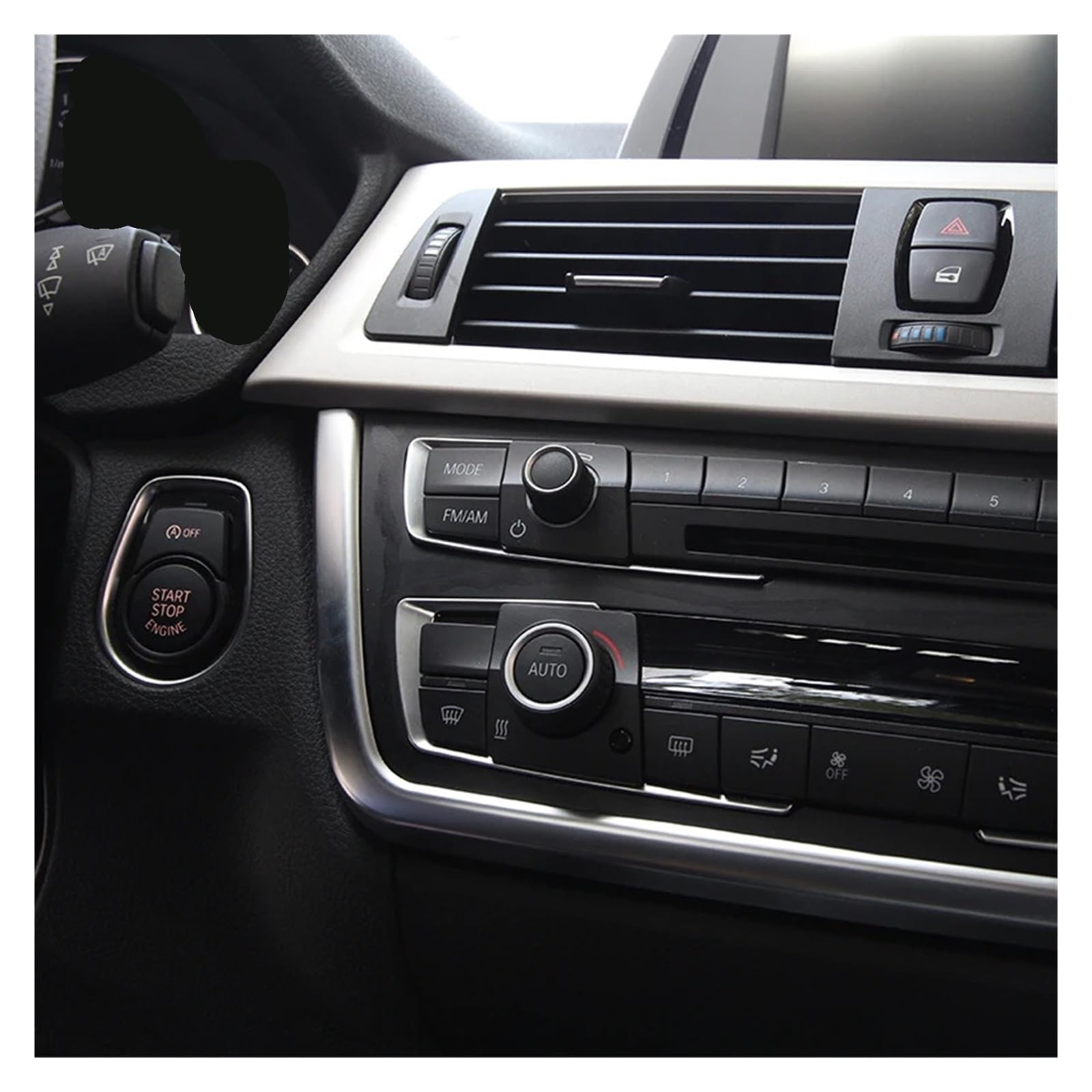 Matt Chrom Konsole Abdeckung Trim Kompatibel for BMW 3 4 Serie F30 F32 F34 320 420 2013-2018