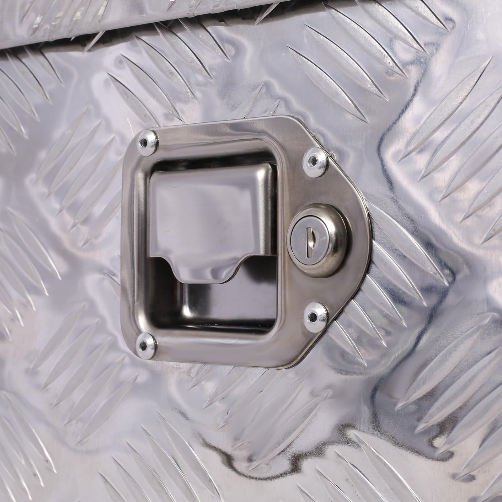 Werkzeugkiste für LKW, 99,1 cm, wasserdicht, robust, Aluminium, mit Schloss und Schlüsseln, 5 Stangen, breit, 99,1 x 33 x 25,4 cm