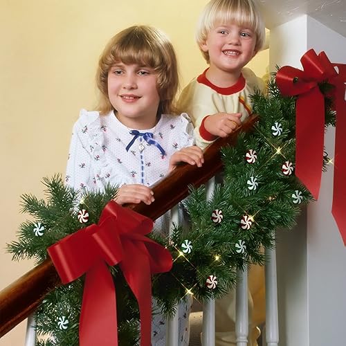 Miniatura 6 de 100 piezas de 25 mm de bastones de caramelo de Navidad de menta falsos para adornos de árbol de Navidad, adornos de caramelo de Navidad, adornos