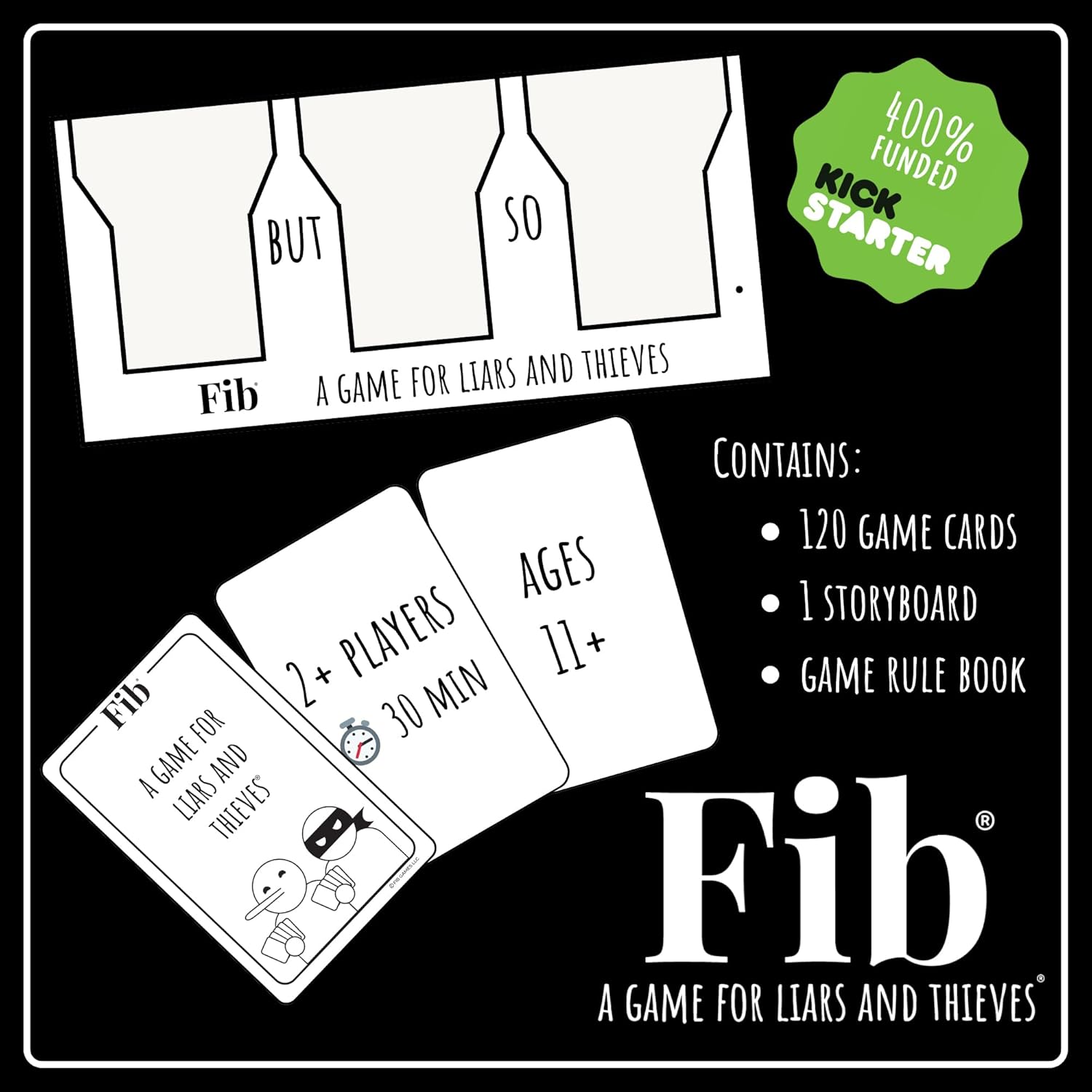 Fib: Award-Winning Party Card Game for Families, Teens & Adults | Game Night Favorite | Test Your Poker Face in a Game of Lying & Thievery | Don’t Get Caught!