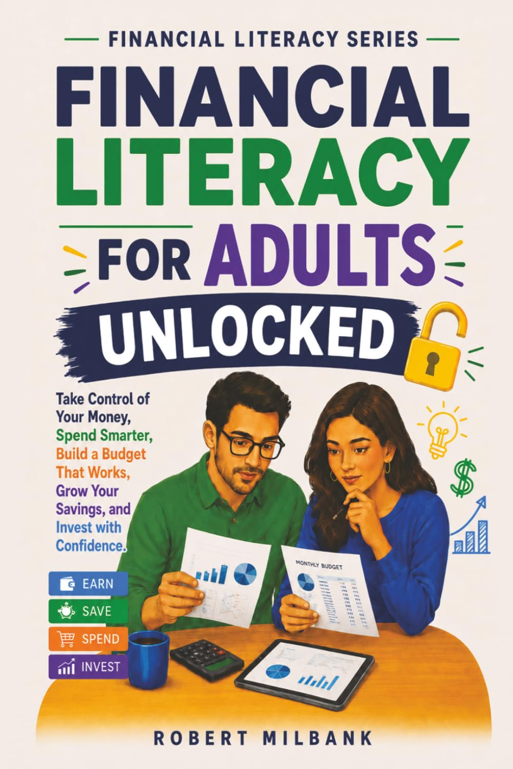 Financial Literacy for Adults Unlocked: Take Control of Your Money, Spend Smarter, Build a Budget That Works, Grow Your Savings, and Invest with Confidence (Financial Literacy Series-English)
