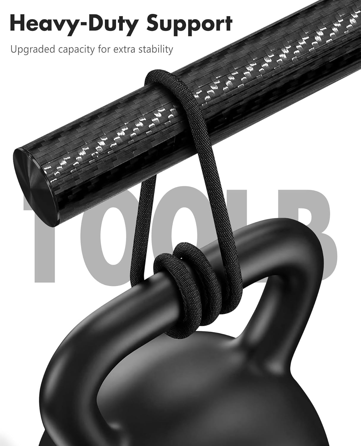 (1.25 Inch Dia.) 6 Foot Flag Pole for Truck, Car, Pickup, Jeep, Trailer, RV, SUV, Heavy Duty Carbon Fiber Flagpole, Weatherproof, Without Holder, Black - Image 3