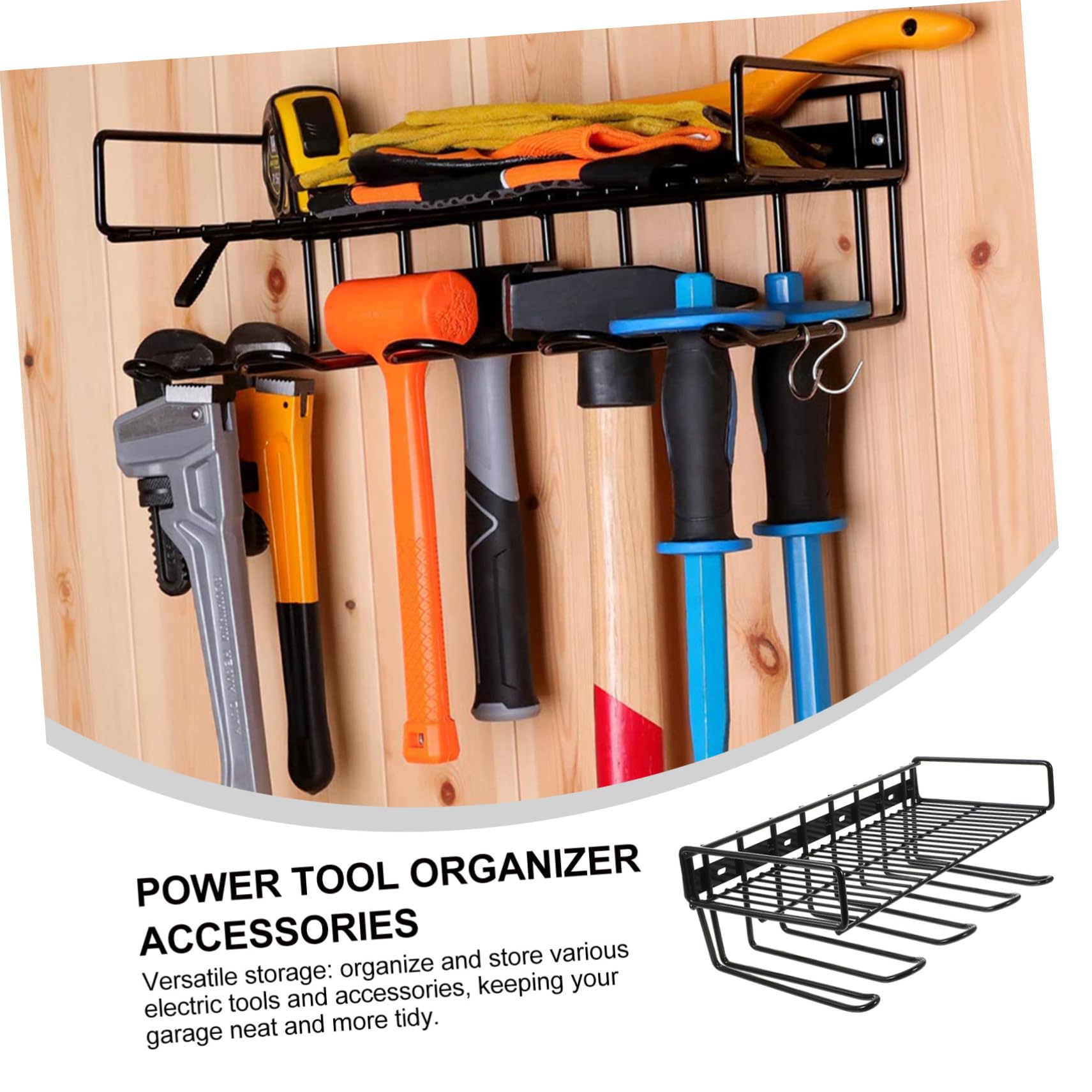 Cabilock Soporte de Almacenamiento para Herramientas de Pared de Metal Organizador de Taller con Espacio Diseño Espacio y Alta Capacidad de Carga para Herramientas Eléctricas