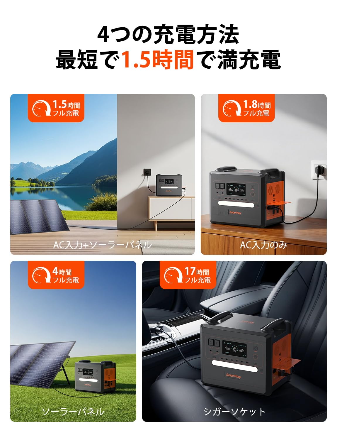 Amazon.co.jp: SolarPlay ポータブル電源 2500 大容量 2300Wh