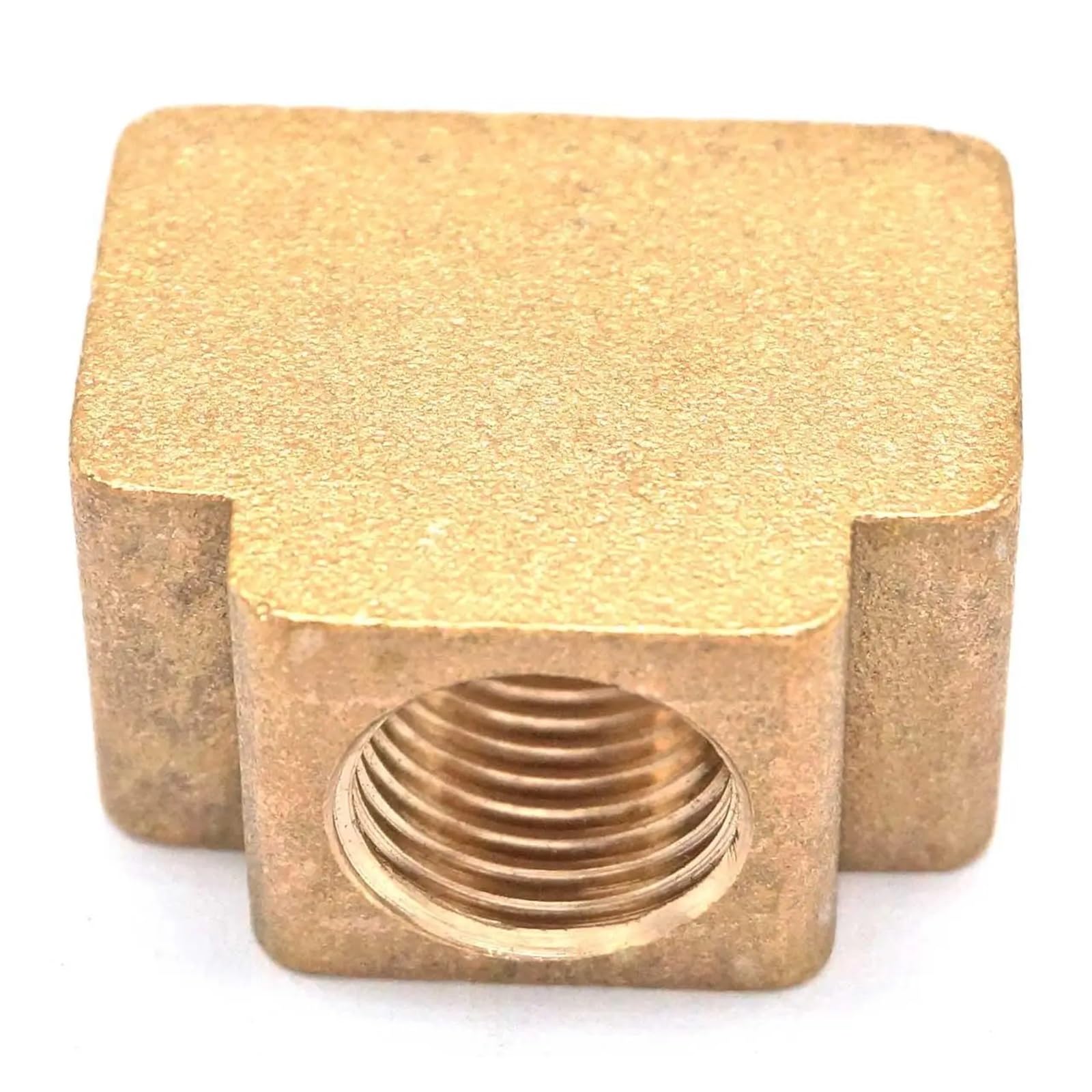 VXAXPOHZA Tee 3 Ways Brass Pipe fittings Equal Female Connector 1/4" BSP Thread For Grease System hydraulic system VXAXPOHZA