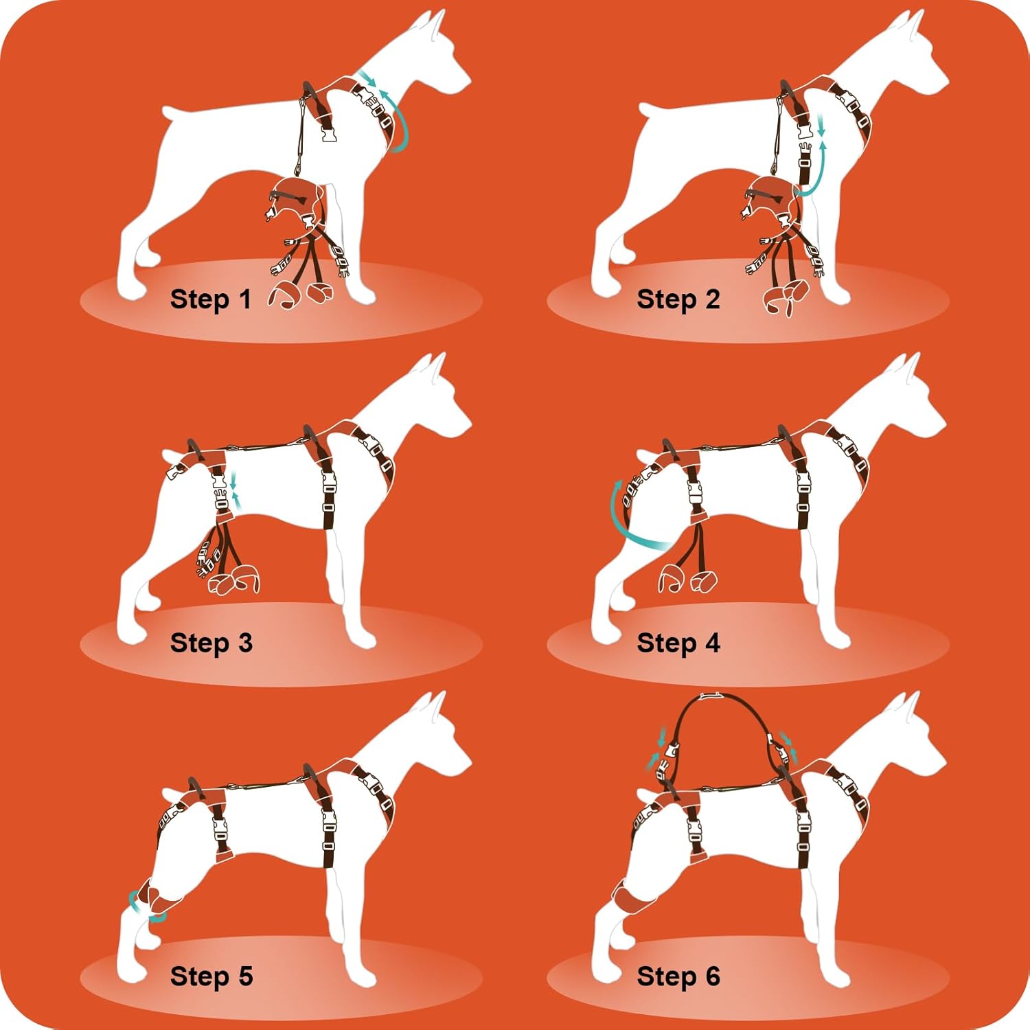 Dog Lift Harness, Dog Lift Sling Carrier with Handle & Shoulder Sling, Support Harness for Rear Back Legs Helps,Disabled,Arthritis,Joint Injuries,Paralysis Up Stairs（Orange,Extra Large）