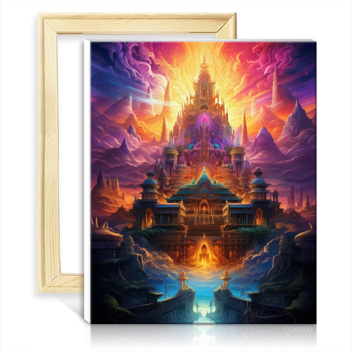 TANGFEIY Paint by Numbers Kits Grand Palace Thailand DIY Digital Oil Painting Adults with Brushes and Acrylic Pigment Artwork for Home Decor No Frame(30x40cm)