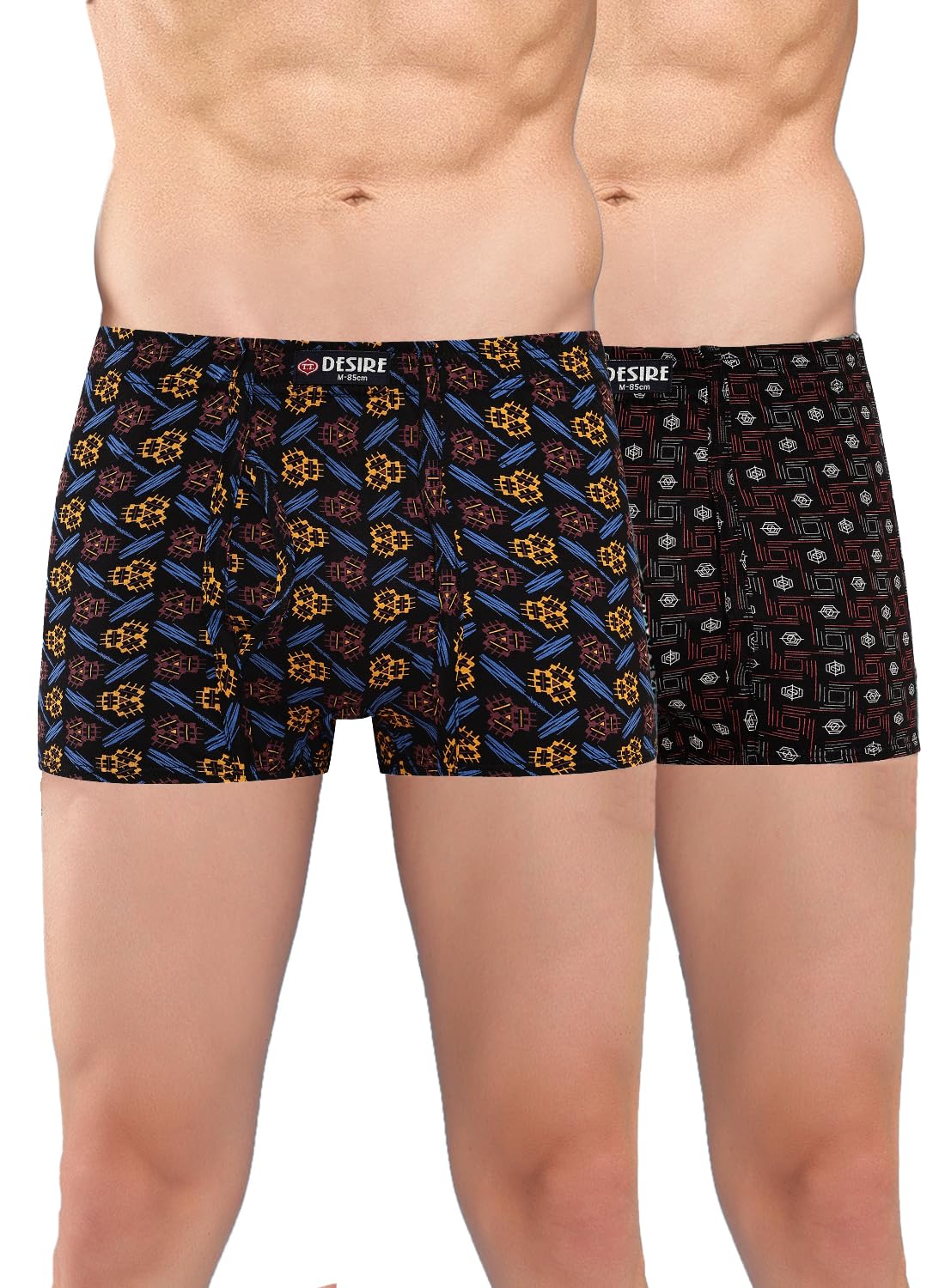 t t Pure Cotton Trunk for Men | Regular Fit | Geometric Printed | Snug Fit | Mini Trunks | Inner Elastic | Soft and Comfortable | Assorted Prints| Pack of 2-picture-11