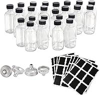 Vista 8 de Paquete de 16 Botellas de Muestra de Bourbon de 2 oz, Botellas de Vidrio Wellness Shot para Tintura, Degustación, Jugo, Bienestar, Shots