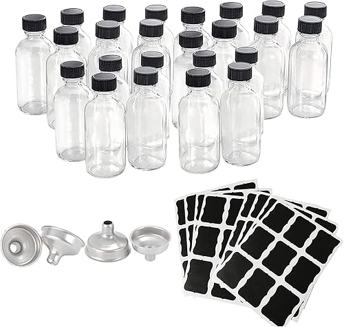 Miniatura 8 de Paquete de 16 Botellas de Muestra de Bourbon de 2 oz, Botellas de Vidrio Wellness Shot para Tintura, Degustación, Jugo, Bienestar, Shots