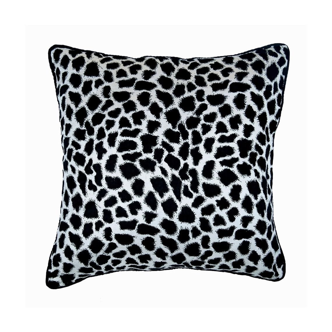 The HomeCentric Modern Decorative Throw Cushions Cover 65x 65 Animal Printed Velvet Cushion Covers, Square Throw Cushions Cover Black Cushion Covers Pack of 2, 65x65 cm (26"x26") - Wild Jungle โ image 1
