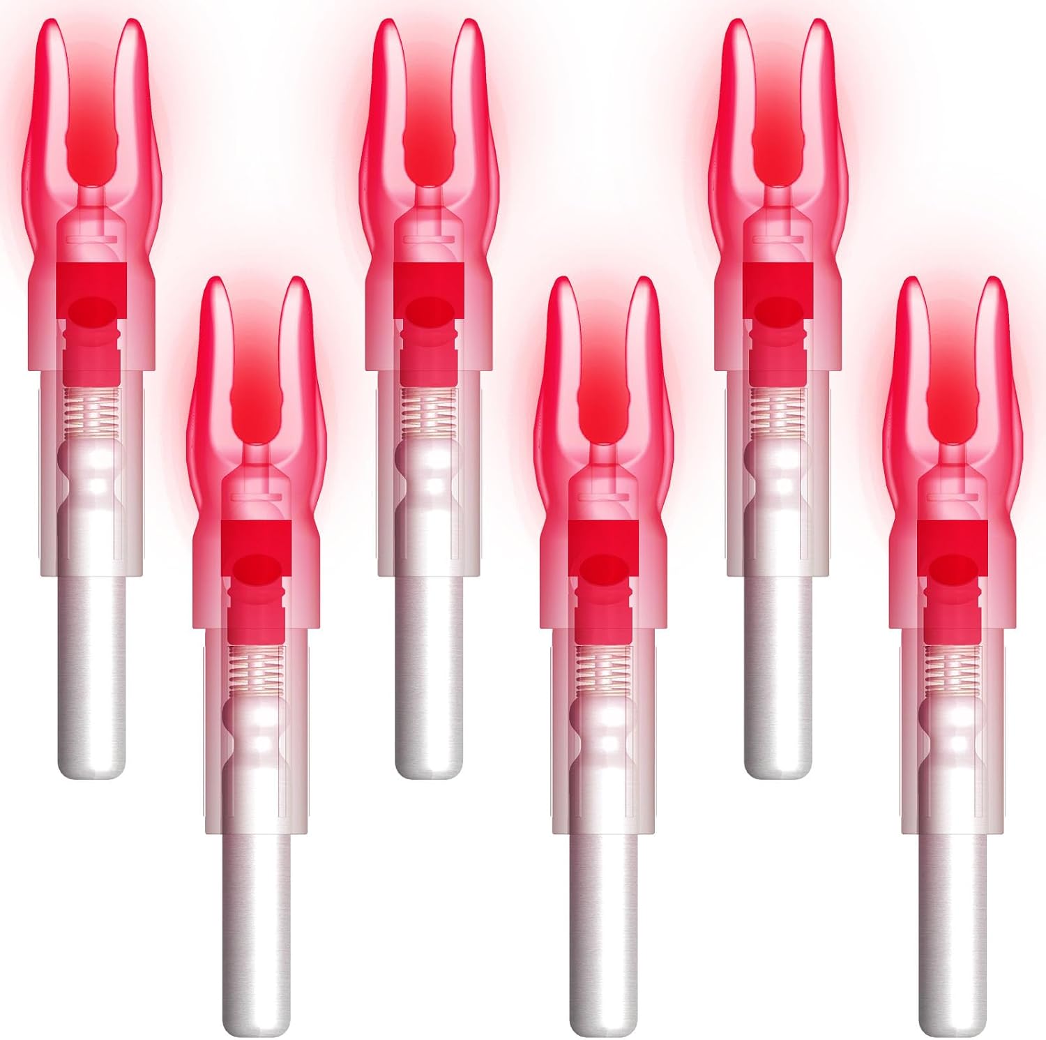 6PCS S Led Lighted Nocks for Arrows with .244"/6.2mm Inside Diameter,Screwdriver Included