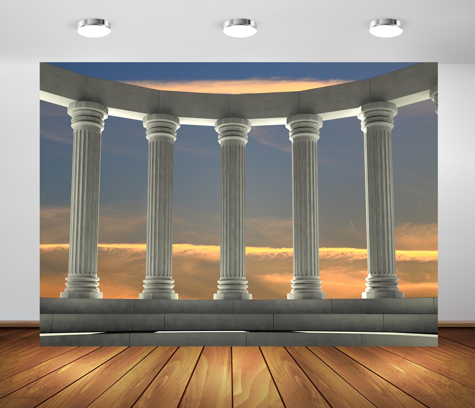 10x8ft Fondale di colonne di marmo greche Acropoli Sfondo di rovine antiche Grecia Edificio di riferimento Fotografia Sfondo Rovine antiche Tempio Edificio storico Ritratti di viaggio Foto
